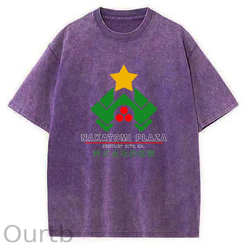 Nakatomi Plaza Christmas Washed T-Shirt