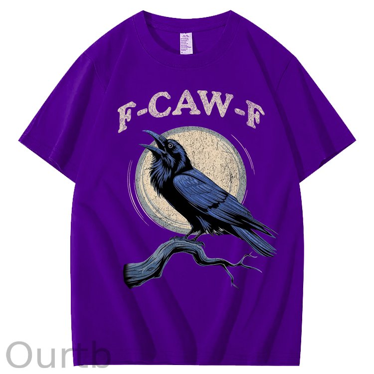 F-Caw-F Crow Raven 100% Cotton T-Shirt