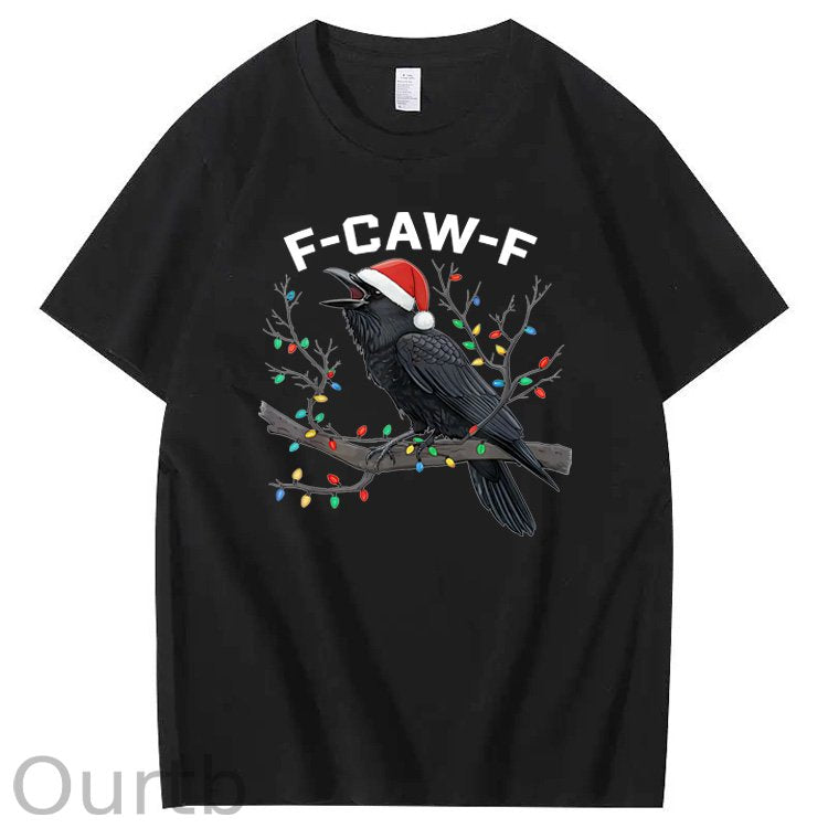Christmas F-Caw-F Pattern100% Cotton T-Shirt