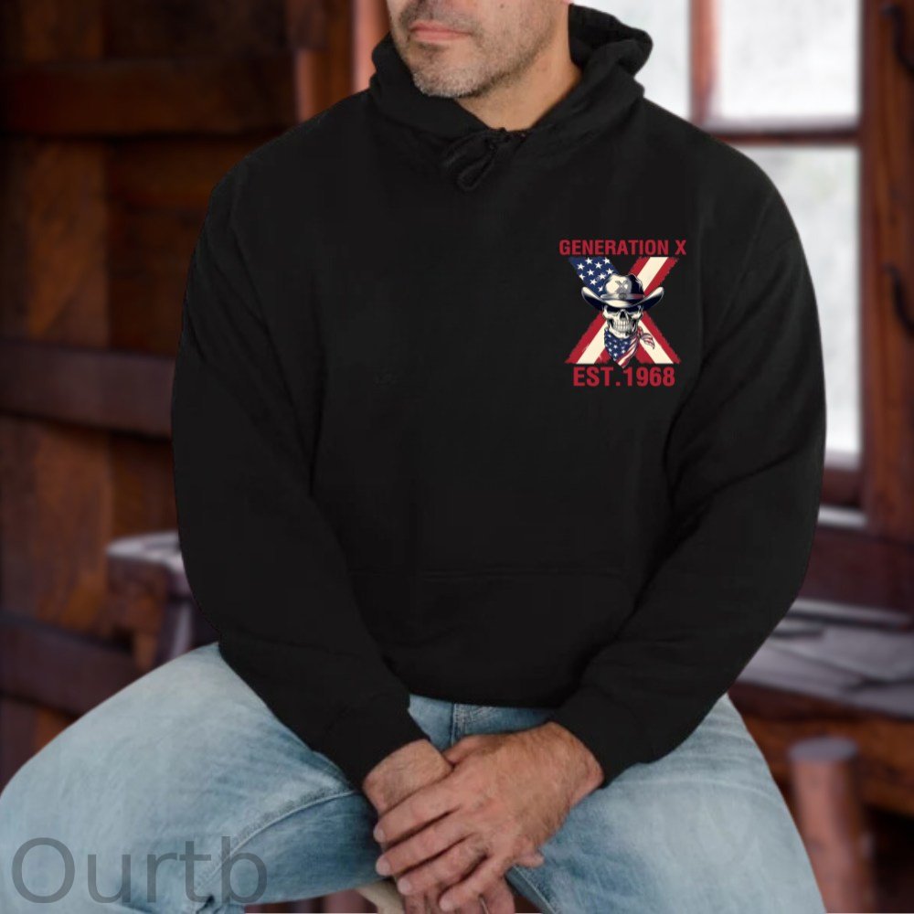 Gen X Cowboy Skeleton Custom Year Unisex Hoodie /Sweatshirt Christmas Gift