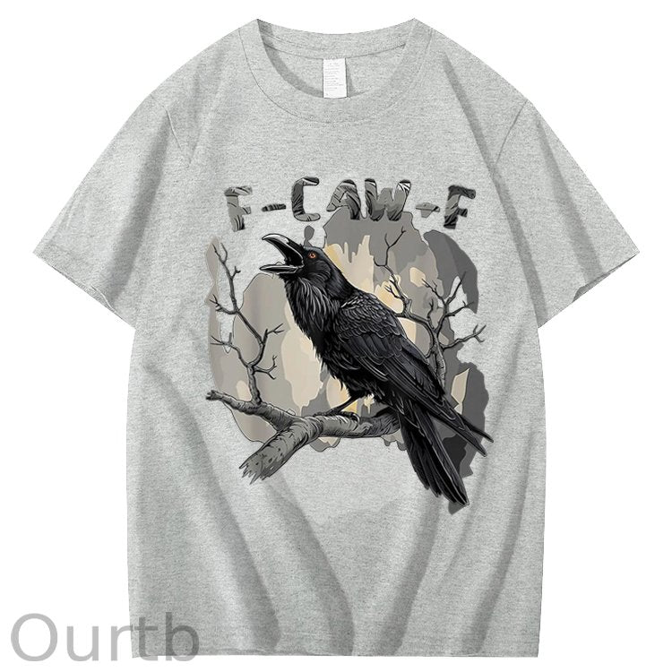 F-Caw-F Crow Raven 100% Cotton T-Shirt