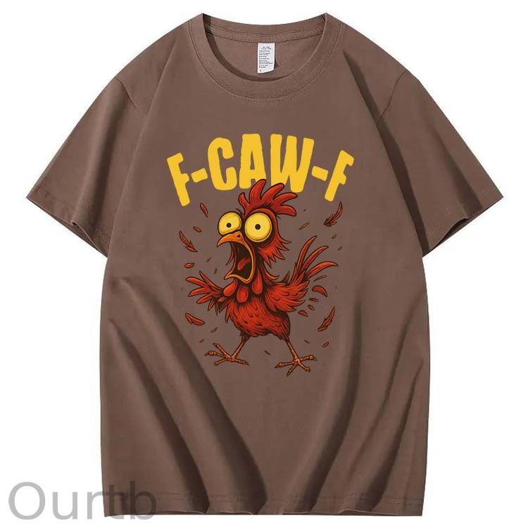 F-Caw-F Crazy Hot Chickens Pattern100% Cotton T-Shirt