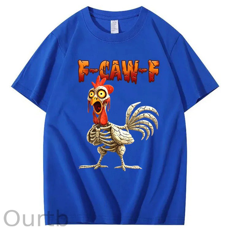 F-Caw-F Chicken Halloween 100% Cotton T-Shirt