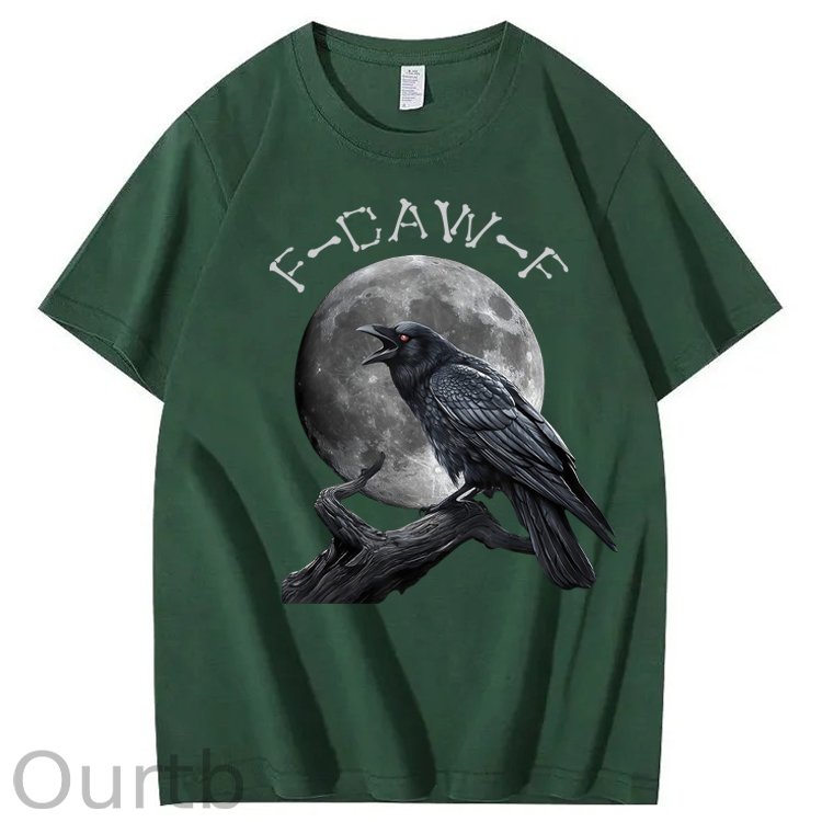 F-Caw-F Crow Raven 100% Cotton T-Shirt