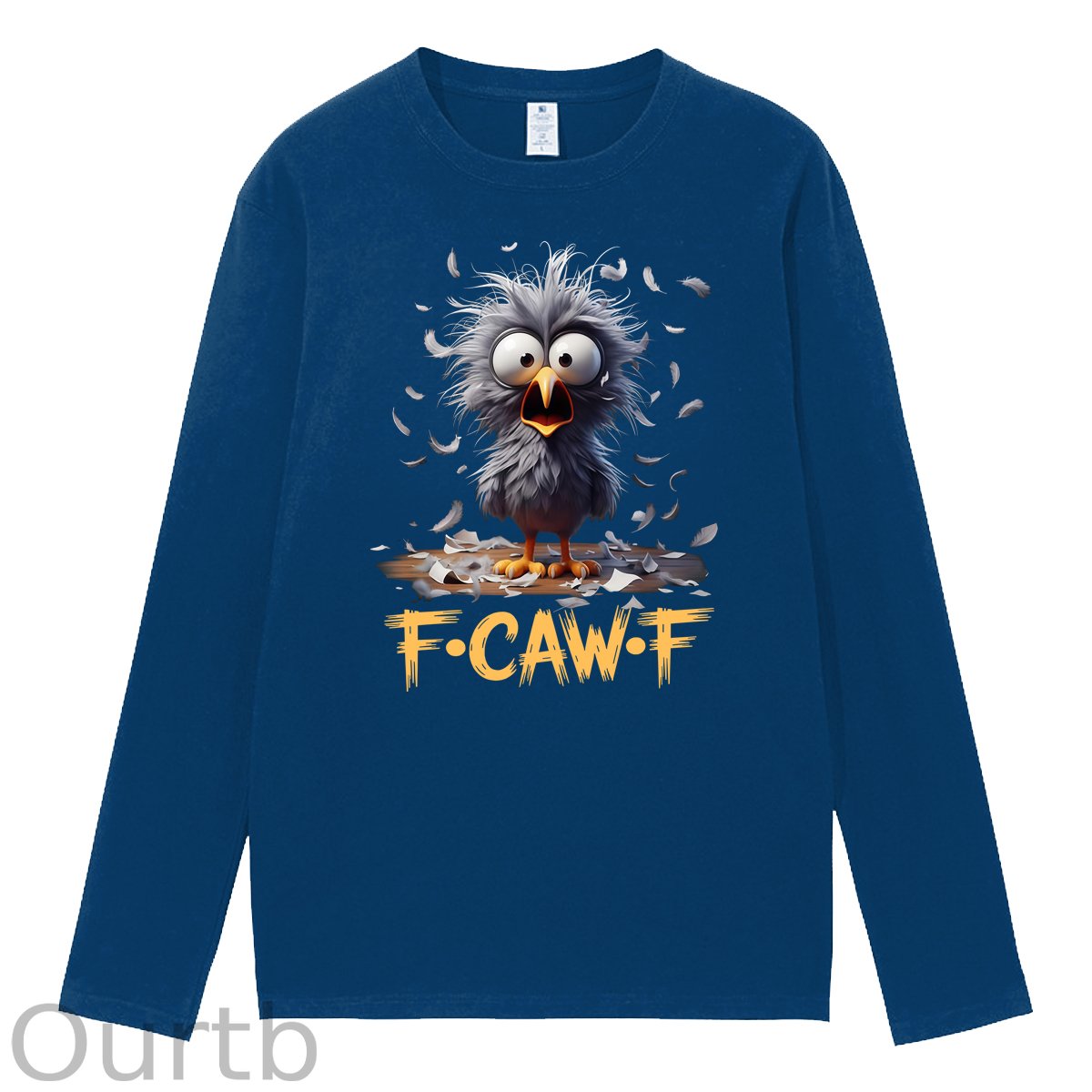 Funny F-Caw-F Chicken 100% Cotton Long Sleeve T-Shirt