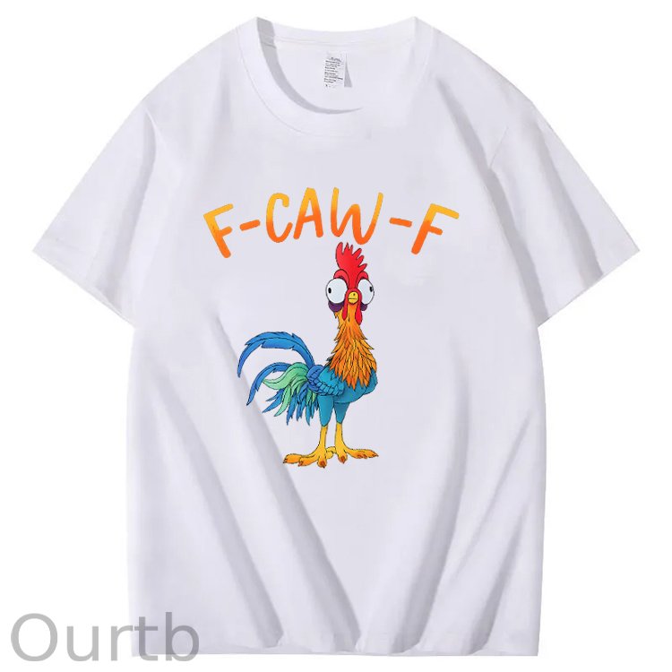 F-Caw-F Chicken Pattern100% Cotton T-Shirt