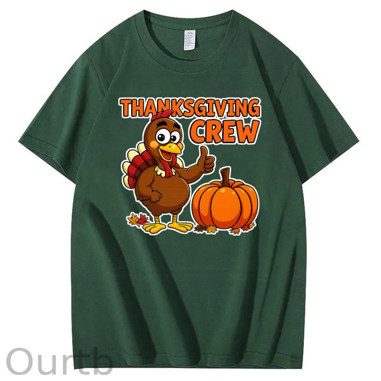 Thanksgiving Crew  Pattern100% Cotton T-Shirt