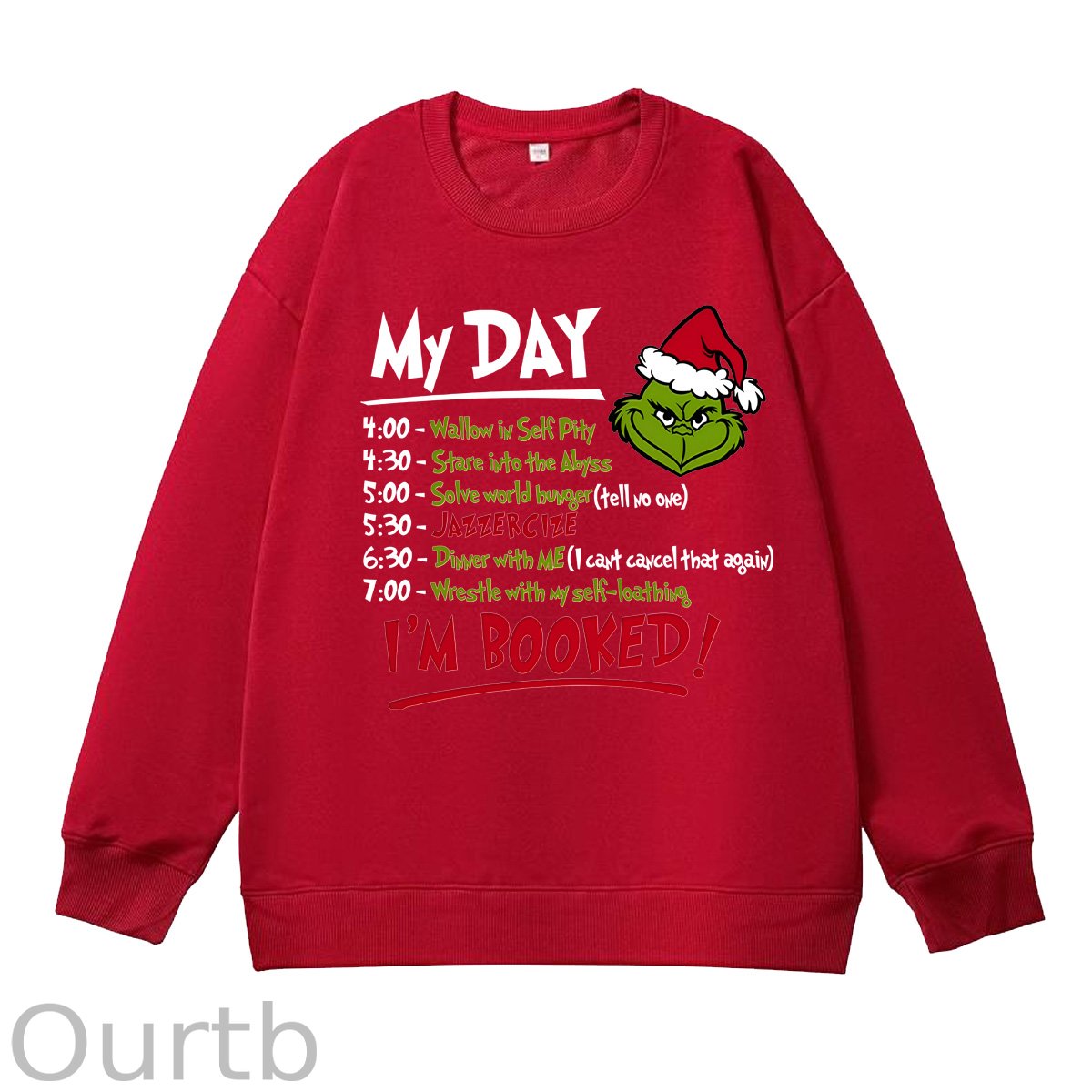 Christmas My Days   Pattern 100% 300g CottonCrew Neck Sweatshirt