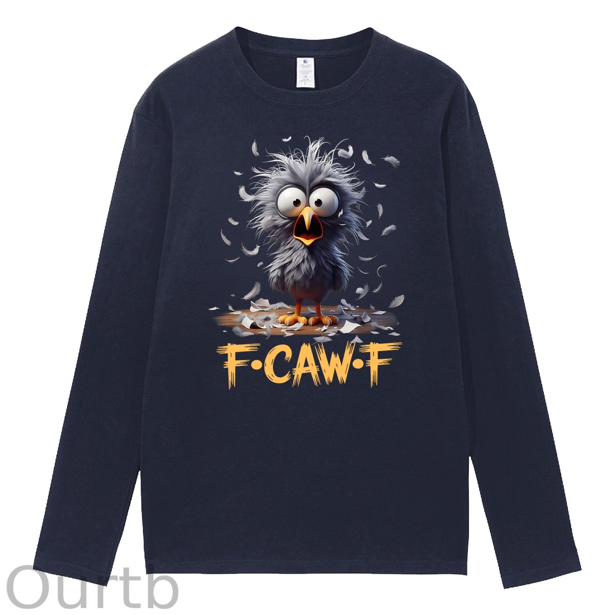 Funny F-Caw-F Chicken 100% Cotton Long Sleeve T-Shirt