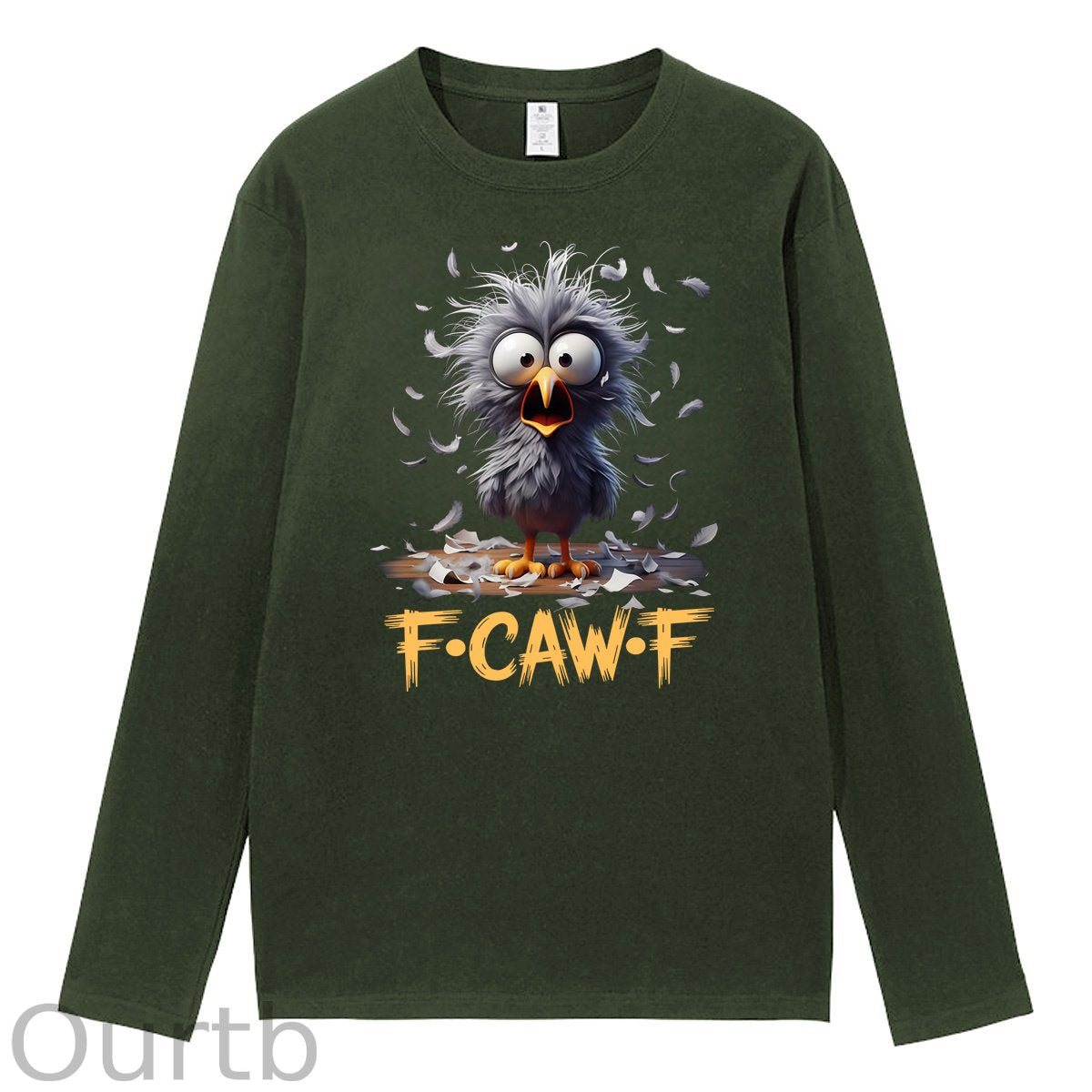 Funny F-Caw-F Chicken 100% Cotton Long Sleeve T-Shirt