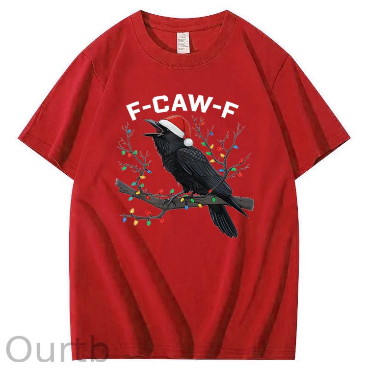 Christmas F-Caw-F Pattern100% Cotton T-Shirt