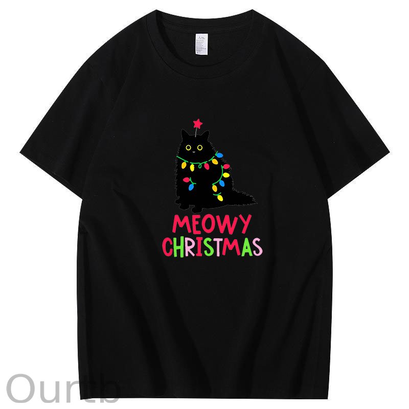 Meowy Christmas Cat T-Shirt