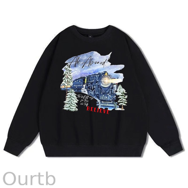 Christmas Believe 100% Cotton Fleece Sweatshirt