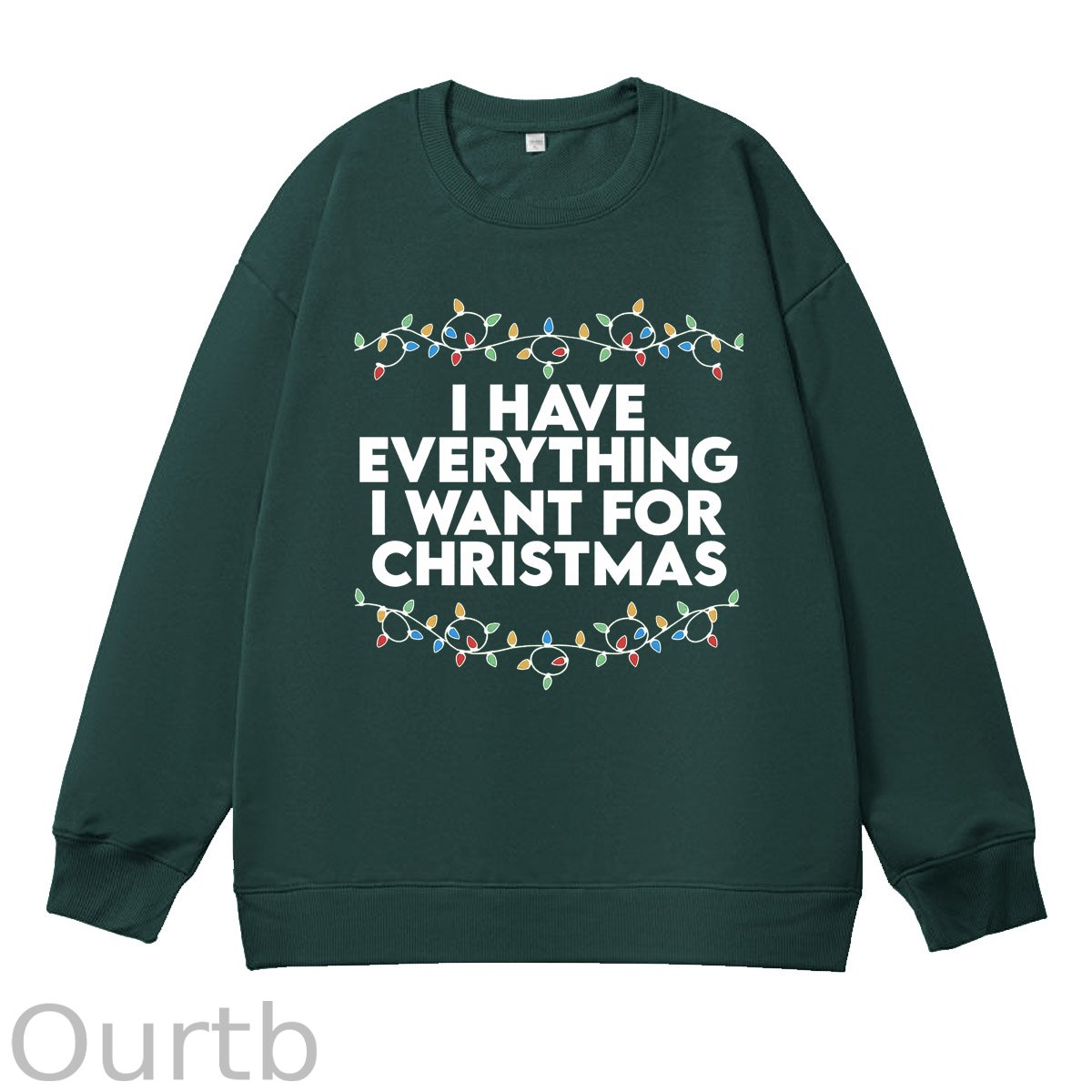 Christmas Couple  Pattern 100% 300g CottonCrew Neck Sweatshirt