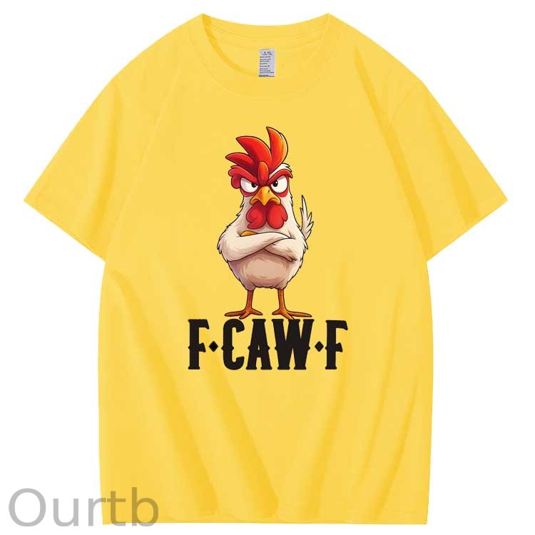 F-Caw-F  Angry  Cool Chicken  Pattern100% Cotton T-Shirt