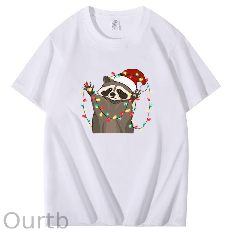 Raccoon Christmas Light T-Shirt