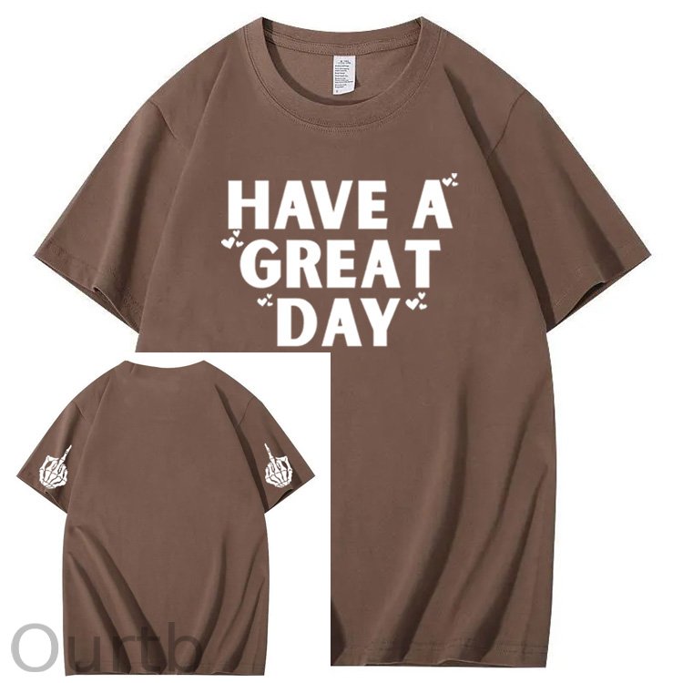 Have A Great Day Pattern100% Cotton T-Shirt