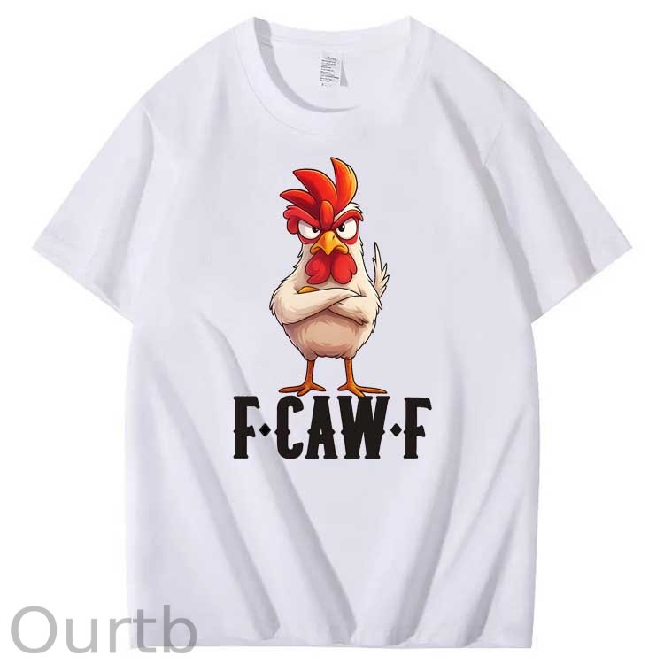 F-Caw-F  Angry  Cool Chicken  Pattern100% Cotton T-Shirt