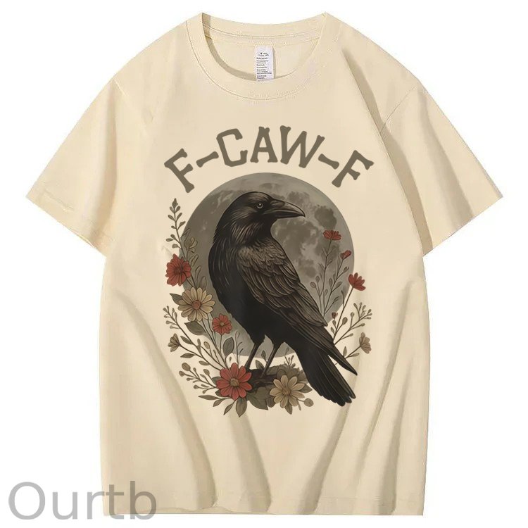 F-Caw-F Crow Raven 100% Cotton T-Shirt