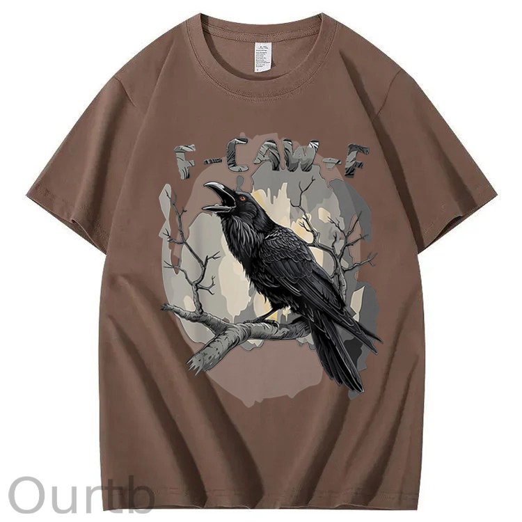 F-Caw-F Crow Raven 100% Cotton T-Shirt