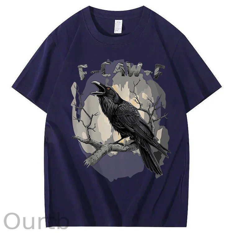 F-Caw-F Crow Raven 100% Cotton T-Shirt